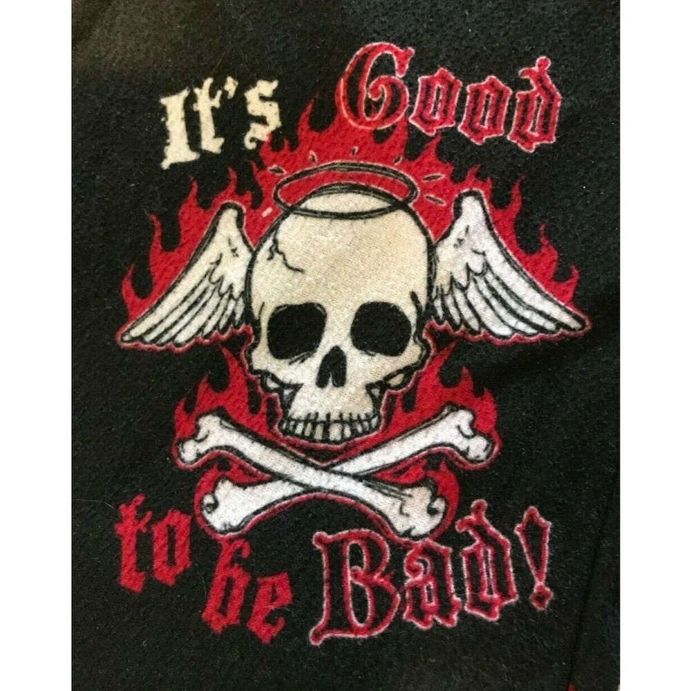 JOE BOXER It's Good To Be Bad Skeleton Pajama Pant Black Polyester Kids L 10-12